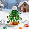 Árvore de Natal Esmaltada Zibo Mini Enfeites de Vidro Micro Paisagem Decoração de Mesa Acessórios de Carro Pequenos Presentes de Natal