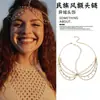 Europeo y Americano Más Vendido Cadena de Pelo de Borla Simple Multicapa Accesorios Femeninos Novia Accesorios de Boda Moda Cadena para la Frente Bohemia