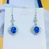 Collar de Piedras Preciosas de Cultivo de Colores Más Vendido de Amazon para Mujer, Conjunto de Joyería de Rubí Azul Natural Simulada, Anillo, Pendientes y Colgante