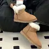 Botas de Nieve Sangpo de Borrego para Mujer 2026 Invierno Hebilla de Cuerno Tobillo Corto Casual Gruesas Cálidas Suela Plana Botas Cortas