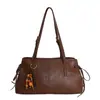 Bolsa Retrô para o Trabalho Grande Capacidade Bolsa Feminina 2025 Nova Moda Bolsa de Ombro Único Casual Tendência Bolsa de Mão