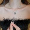 Collar de perlas con colgante de lazo estilo francés "Fawless Love" para mujer, nuevo collar de lujo ligero de alta gama 2024.