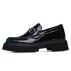 Zapatos de Charol para Hombre sin Cordones, Mocasines Estilo Coreano, Zapatos de Cuero sin Cordones, Zapatos Casuales para Hombre, Zapatos tipo Beanie Estilo Británico, Zapatos de Moda que Aumentan la Altura