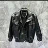 Chaqueta Abrigo de Cuero Suave Estilo Retro Motero Unisex Fresca Estilo Corto Sensación Otoño/Invierno 2025 Chaqueta Piloto Camisa