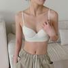 Hermoso Sujetador de Espalda para Mujer Verano Delgado Pecho Pequeño Push up para Verse Más Grande Sin Costuras Invisible Espalda Descubierta con Forma de U