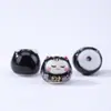 Gato de la Suerte Cerámico Colorido Gato Lindo de Cerámica Pintado Pulsera DIY Bolsa con Cuentas Decoración Llavero Colgante