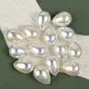 Perla de Cristal Espejo Aurora Mabe Imitación Perla Arcoíris Pendientes de Perla de Agujero Único Accesorios de Broche