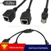 Cat5 RJ45 um macho dois barramentos porta de rede de um segundo cabo de rede de linha um segundo inserção conveniente e extração 0,25m