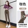 Pantalones de tiburón de bolsillo con forro polar para mujer, ropa exterior 2023, nuevos pantalones de algodón gruesos y cálidos para otoño e invierno, leggings de yoga Barbie