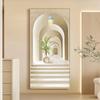 Entrada entrada entrada pintura decorativa moderna minimalista sala de estar pasillo pasillo mural estilo crema planta verde pintura colgante de alta gama