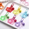 Llavero Colgante de Campana de Estrella de Cinco Puntas Hueca de Acrílico Colorido Llavero de Cuentas DIY Decoración para Bolso de Muñeca