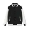 380G Algodón Diamante Texturizado Capa de Aire Bloque de Color Retro Americano Chaqueta de Béisbol Holgada Casual Unisex
