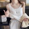 Camisola interior de traje para mujer, diseño de fondo de verano 2023, top de punto de seda de hielo sin mangas