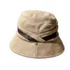 Otoño Invierno Retro Nuevo Estilo Sombrero de Pescador para Mujer Decoración Cruzada Versátil para Adelgazar la Cara Ala Ancha Sombrero de Cubo Moda Casual Sombrero de Pescador
