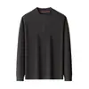 Sudadera con Forro Polar para Hombre, Nuevo Estilo de Invierno, Color Sólido, Cuello Semi Alto, Casual, Gruesa, Suave, Amigable con la Piel, Camisa Base para Hombres de Mediana Edad