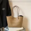 Bolsa de Tote Tejida de Paja Estilo Coreano al por Mayor para Mujer 2025 Otoño Nuevo Bolso de Hombro de Gran Capacidad de Moda Bolso de Axila Madre-Hija
