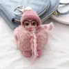 Llavero de Muñeca Peluche Nuevo Lindo de Ojos Grandes Bufanda Muñeca Elfo Colgante para Bolso Regalo para Estudiantes Adorno para Mujeres
