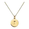 Collar Colgante de 26 Letras Transfronterizo, Moderno, Sencillo, Diseño de Nicho, Cadena para Clavícula Versátil para el Uso Diario para Mujeres