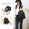 Mochila versátil para mujer estilo coreano 2024, gran capacidad, impermeable, mochila de viaje, mochila con bordado de rombos para mujer