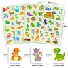 100 Pegatinas, 4 Hojas/Paquete, Pegatinas Pequeñas de Dinosaurios Dibujos Animados para Niños, Compra Directa Transfronteriza, Pegatinas de Graffiti Personalizadas de Dinosaurio Tyrannosaurus