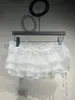 Cortina de Encaje para Trasero Media Falda Mujer 2025 Estilo Nuevo Diseño en Capas Sentido de Estilo Coreano Suave Esponjosa Falda Corta Ropa de Abrigo