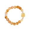 Rifu Day Amarillo Natural Cristal de Torre Pulsera de Cristal Cristal de Limón Pulsera Danza del León Femenina Guofeng Pulsera Vintage Al Por Mayor