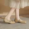 Jin Gang MF0808-8 Piel Suave Superficie Suave Zapatos de Leche 2024 Nuevos Zapatos de Cuero para Primavera y Otoño Zapatos Planos de Boca Baja Zapatos Individuales para Mujer
