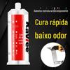 Resina epóxi AB adesivo bicomponente baixo odor metal cerâmica pedra vidro transparente adesivo estrutural cura em cinco minutos