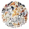 50 adesivos de graffiti de coleção de animais não repetitivos adesivos de decoração à prova d'água para celular e bagagem adesivos para diário de mão infantil