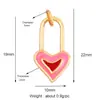 M69 Acessórios para joias DIY coração de amor zircônia colorida esmalte gota de óleo latão pequeno pingente