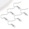 Platino Recubierto de Cobre Color Fuerte Duradero con Superficie Perlada Gancho de Oreja Simple Pendiente de Aguja Colgante Colgante Accesorios de Joyería DIY