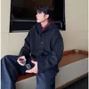 Directo de Fábrica Suéter Cardigan Otoño/Invierno 2026 Estilo Perezoso Casual Retro Americano Punto de Color Sólido para Hombre