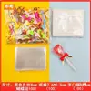 Saco de embalagem para pirulito conjunto de três peças doce artesanal caseiro queijo chocolate saco transparente arame de amarrar palito de papel palito