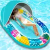 Cadeira de Piscina Inflável para Adultos com Toldo PVC Inflável para Tomar Sol com Apoio de Cabeça Toldo Ajustável