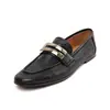 Mocasines de piel de cordero de primera capa para mujer tacón bajo zapatos de un solo color otoño e invierno nuevos cuero genuino puntera redonda sin cordones apertura profunda zapatos de un solo color zapatos de mujer talla 40