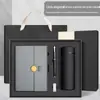 Conjunto de Caixa de Presente para Caderno Personalizável com Logotipo Imprimível Presente Comemorativo para Empresas Caderno USB Diário