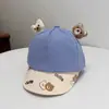 Gorra de Béisbol Suave con Visera para Bebé con Orejas de Oso Dobles 3D, Bonito Sombrero de Sol para Bebé