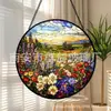 Adornos de vidrio coloridos transfronterizos con un mar de flores, adecuados para la decoración del hogar, decoraciones de ventanas y capta soles para el jardín