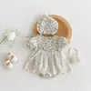 Vestido Ranita de Verano para Bebé Recién Nacida Niña, Manga Corta Encaje, Atuendo de Princesa para los Cien Días, Atuendo Personalizable para Gatear
