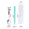 Talheres Portáteis Infantis Aço Inoxidável 304 Colher Desenho Animado Colher Fofa Hashi Household Colher de Jantar para Bebê Prato de Jantar conjunto