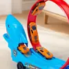 Carro de Ejeção Infantil Dinossauro Tubarão Montagem Livre Carrinho de Trilho Carrinho que Engole Brinquedo de Carro Brinquedo para Menino Presente