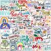 50 adesivos inspiradores Thank You Thank You adesivos decorativos de bagagem notebook impermeável cross-border adesivos não repetidos