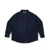 Ropa para Hombre Beijie 2026 Otoño Nueva Llegada Camisa de Mezclilla Lavada para Hombre Camisa Retro de Manga Larga Bolsillo de Parche Chaqueta de Trabajo