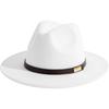 Amazon explosiones transfronterizas moda europea y americana sombrero plano simple hombres y mujeres temperamento francés sombrero de fieltro sombrero de jazz clásico