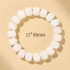 Pulsera Popular Natural de Bodhi Cuentas Barril Cuentas Manzana Corte Recto Círculo Único Juguete de Cuentas de Raíz de Bodhi Blanco Cuentas de Buda