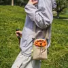 Bolsa funcional com cordão para garrafa de água para homens e mulheres, bolsa leve para esportes ao ar livre e lazer, bolsa transversal para viagens e caminhadas, bolsa para celular