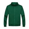 310g Algodón Tencel delgado color liso cuello alto cremallera suéter personalizado deportivo casual cárdigan abrigo mono bordado
