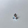 Super Flash Flash Zircon Dragon Claw Incrustado Orelha Unhas Explosões Única Cinco Garras Dragon Scale Titanium Steel Flat Bottom Cochlear Ear Bone Nail