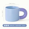 Caneca Gorda Logotipo Personalizado Criativa Fofa Alça Grande Cor Sólida Cor de Contraste Cerâmica Caneca de Presente Processamento e Personalização