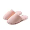 Pantuflas de algodón de coral para mujer, cálidas para el hogar en otoño e invierno, suela gruesa antideslizante, color liso simple, pantuflas de interior para hombre